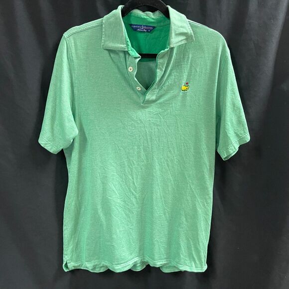 Masters Golf Clubhouse Collection Pull Over Polo Green Medium Logo - Picture 1 of 6